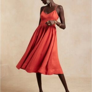 Banana Republic Midi Linen Dress, Size Small
